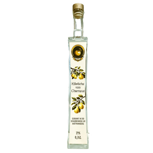 Weicher Birnenbrand "Köstliche von Charneux", Speierelse, 350 ml, 39%Vol